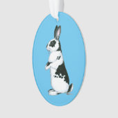 Konijn: Zwart-wit Ornament (voorkant)