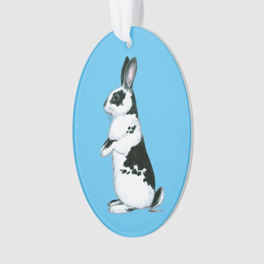 Konijn: Zwart-wit Ornament (voorkant)