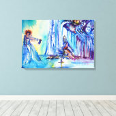 KONIJNARTHUR, MERK EN EXCALIBUR CANVAS AFDRUK (Insitu (Houten vloer))