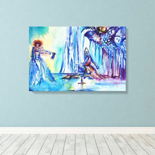 KONIJNARTHUR, MERK EN EXCALIBUR CANVAS AFDRUK (Insitu (Houten vloer))