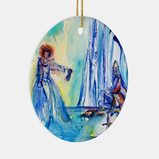 KONIJNARTHUR, MERK EN EXCALIBUR KERAMISCH ORNAMENT (Rechts)