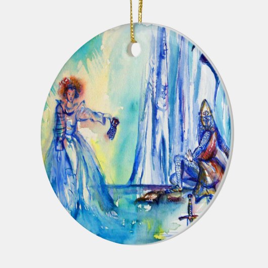 KONIJNARTHUR, MERK EN EXCALIBUR KERAMISCH ORNAMENT (Links)