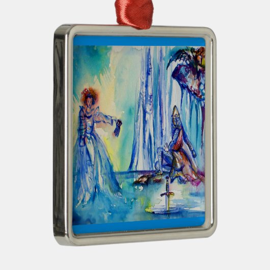 KONIJNARTHUR, MERK EN EXCALIBUR METALEN ORNAMENT (Rechts)