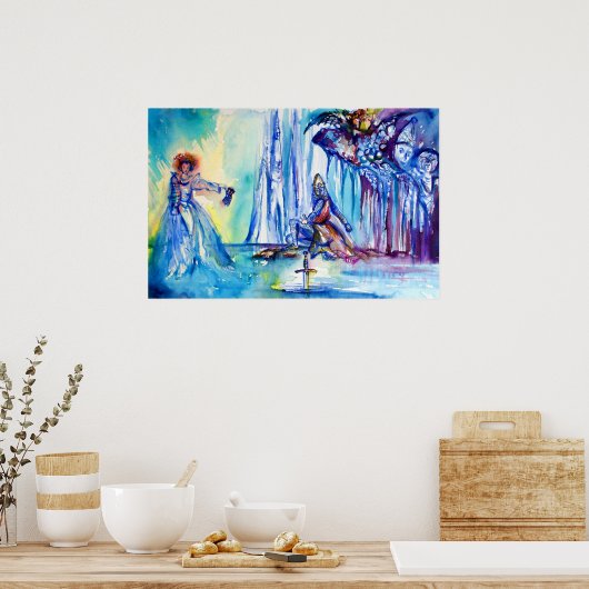 KONIJNARTHUR, MERK EN EXCALIBUR POSTER (Keuken)