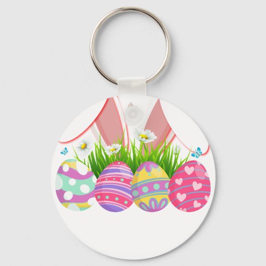 konijnei, retro, vintage sleutelhanger (Voorkant)