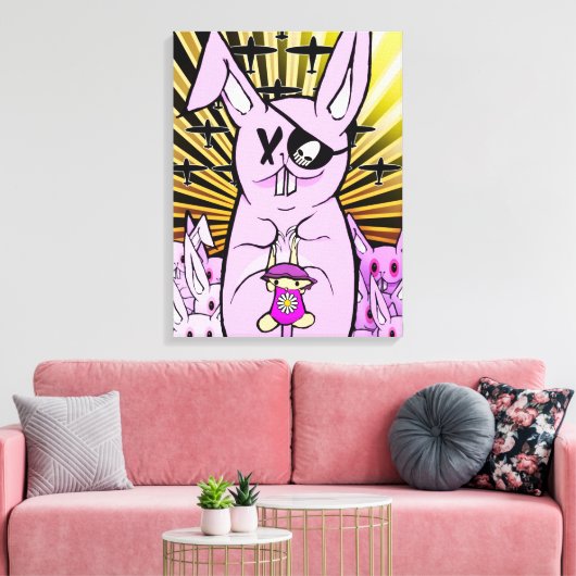 Konijnen 2012 canvas afdruk (Insitu (Woonkamer))