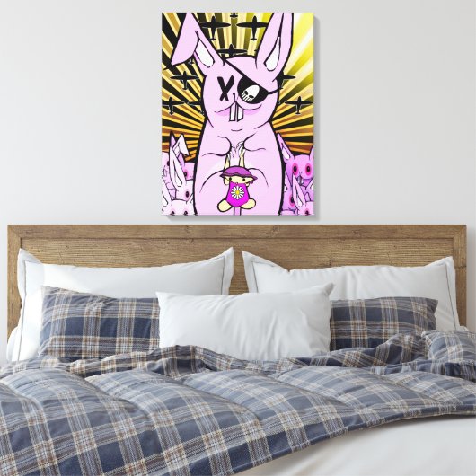 Konijnen 2012 canvas afdruk (Insitu (Slaapkamer))