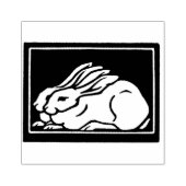  konijnen art deco rubberstempel (Afrduk)