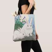 Konijnen bij volle maan door Ohara Koson, Tote Bag (Dichtbij)