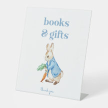 Konijnen Boeken en Cadeaus Baby Shower Bord