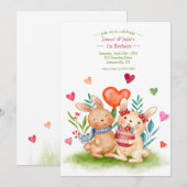 Konijnen Broers en Zussen Kaart (Voorkant / Achterkant)