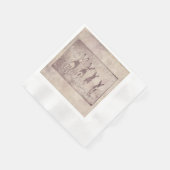  konijnen Bunny Art en Floral Flower Script Servet (Hoek)