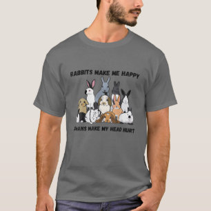 Konijnen Bunny maken me blij dat ik blij ben dat i T-shirt