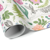 Konijnen, Butterflies en Flowers Cadeaupapier (Rol Hoek)