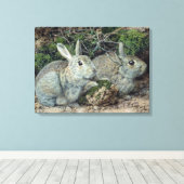 Konijnen Canvas Afdruk (Insitu (Houten vloer))