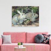 Konijnen Canvas Afdruk (Insitu (Woonkamer))