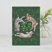 "Konijnen die aan het klimmen zijn." Enkele kaart (Staand voorkant)