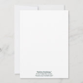 "Konijnen die aan het klimmen zijn." Enkele kaart (Achterkant)