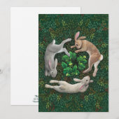 "Konijnen die aan het klimmen zijn." Enkele kaart (Voorkant / Achterkant)