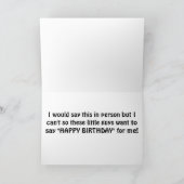 KONIJNEN DIE LANGSKOMEN OM JE EEN FIJNE VERJAARDAG KAART (Binnen)