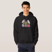 konijnen ei, retro, vintage hoodie (Voorkant volledig)