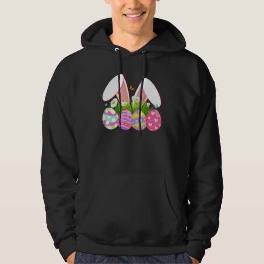konijnen ei, retro, vintage hoodie (Voorkant)