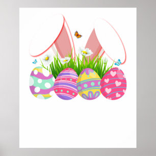 konijnen ei, retro, vintage poster