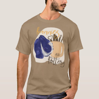 Konijnen en aardewerk t-shirt