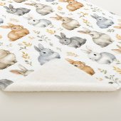 Konijnen en bladeren sherpa deken (3/4)