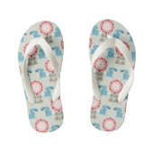 Konijnen en bloemen kinder teenslippers (Voetbed)