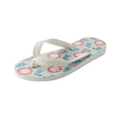 Konijnen en bloemen kinder teenslippers (Schuin)
