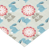 Konijnen en bloemen lange tafelloper (Hoek)