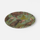 Konijnen en bosbouillons Papieren Borden Papieren Bordje (Gekanteld)