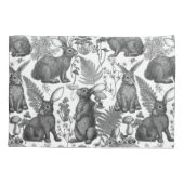 Konijnen en bosflora2 Hoesje Kussensloop (Achterkant-Links)