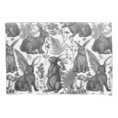 Konijnen en bosflora2 Hoesje Kussensloop (Voorkant-Links)