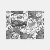 Konijnen en bosflora2 Vleekwand Fleece Deken (Voorkant (Horizontaal))