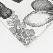 Konijnen en bosflora2 Vleekwand Fleece Deken (Hoek)