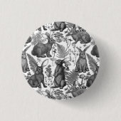 Konijnen en bosflora 2 Button (Voorkant)