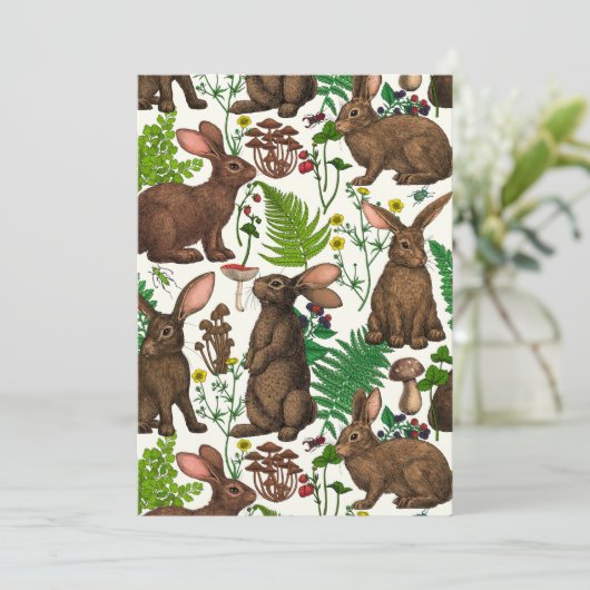 Konijnen en bosflora 4 (Staand voorkant)