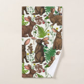 Konijnen en bosflora 4 bad handdoek (Handdoek)