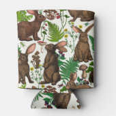 Konijnen en bosflora 4 blikjeskoeler (Achterkant)