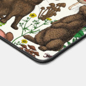 Konijnen en bosflora 4 bureaumat (Hoek)