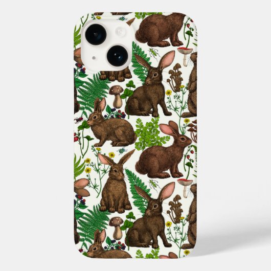 Konijnen en bosflora 4 Case-Mate iPhone case (Achterkant)