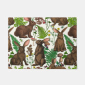 Konijnen en bosflora 4 deurmat (Voorkant)