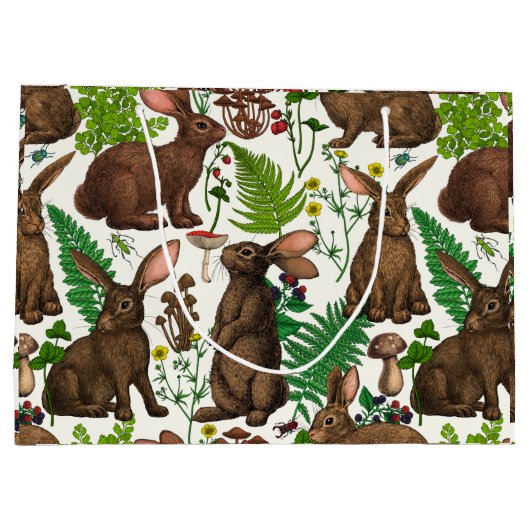 Konijnen en bosflora 4 groot cadeauzakje (Achterkant)