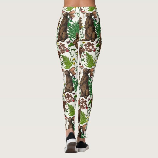 Konijnen en bosflora 4 leggings (Achterkant)