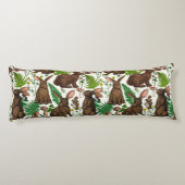 Konijnen en bosflora 4 lichaamskussen (Achterkant)