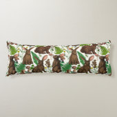 Konijnen en bosflora 4 lichaamskussen (Voorkant)