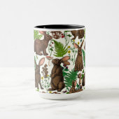 Konijnen en bosflora 4 mok (Midden)