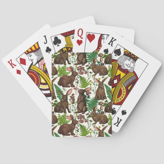 Konijnen en bosflora 4 pokerkaarten (Achterkant)